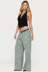Blaze Distressed Low Rise Baggy Jeans