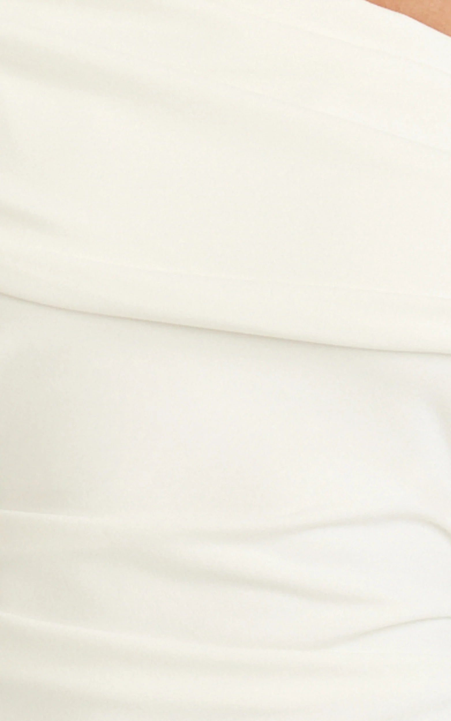 Asymmetrical Sleeve Dress in White