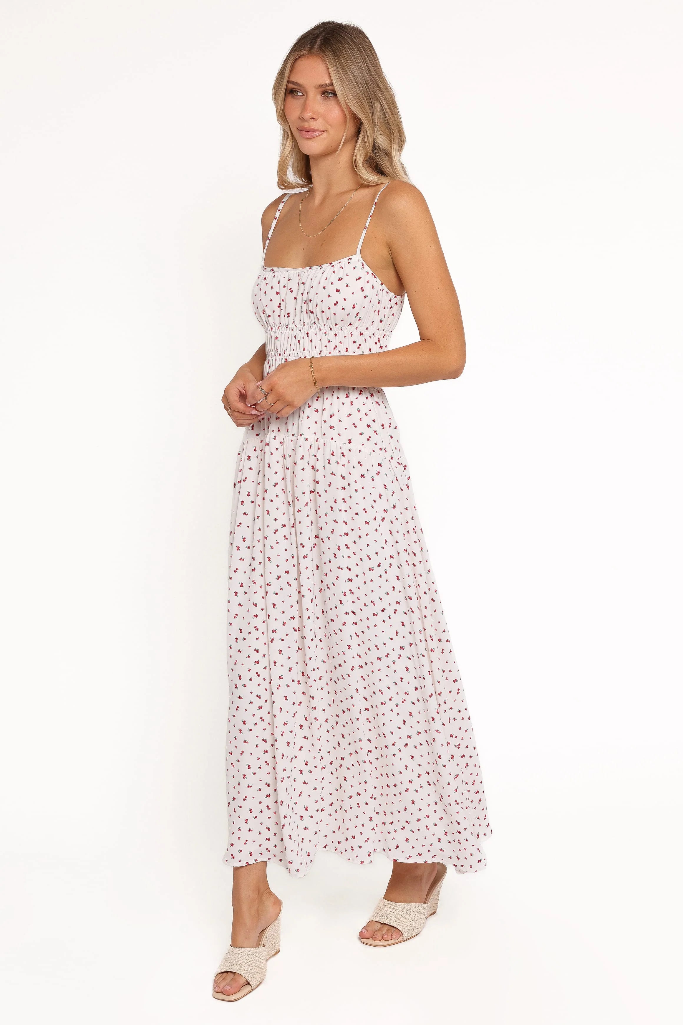 Brittany Maxi Dress - Red Floral