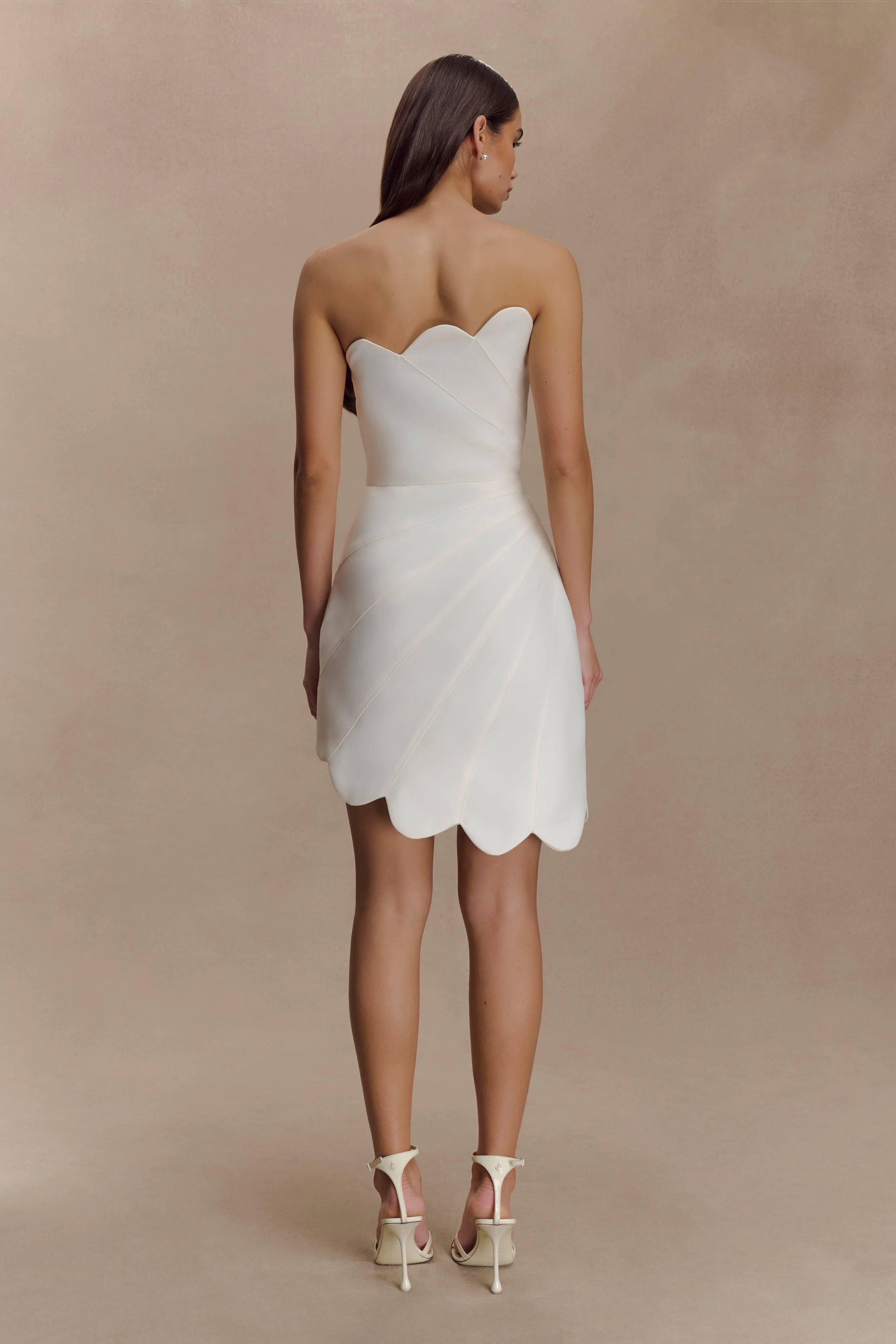 Atenea Satin Mini Dress - White