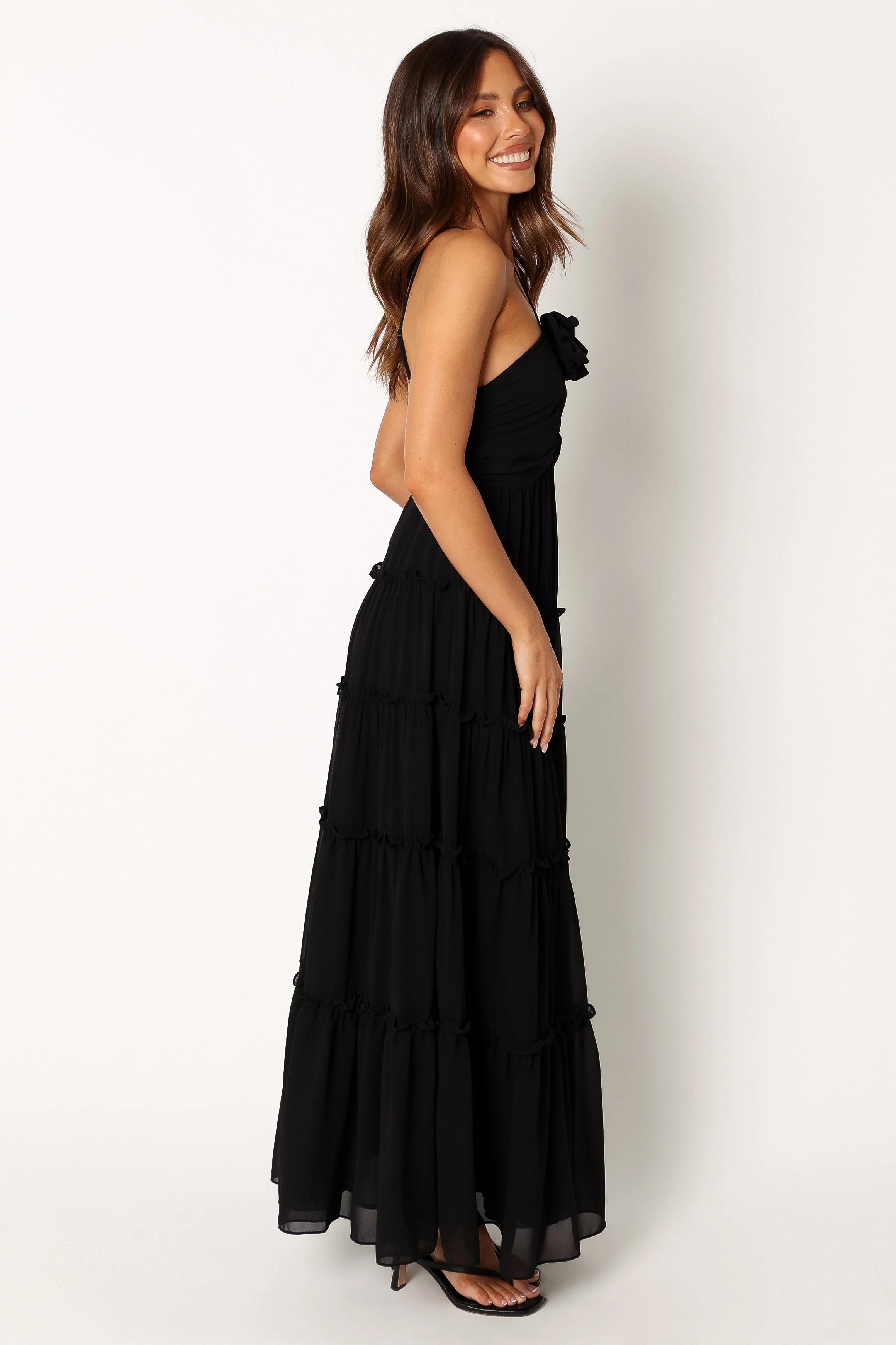 Dottie Halterneck Maxi Dress - Black